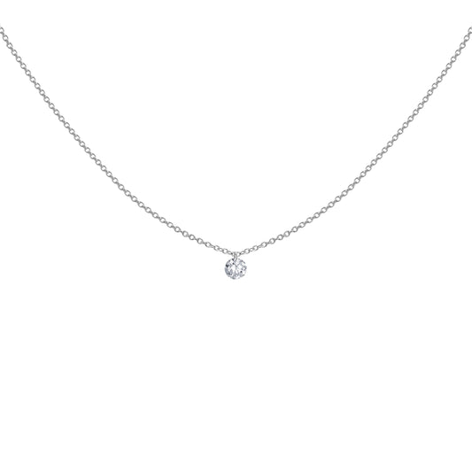 Dangle Diamond Necklace-WK3619