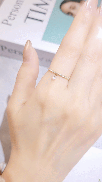 Dangle Diamond Ring-WK4069