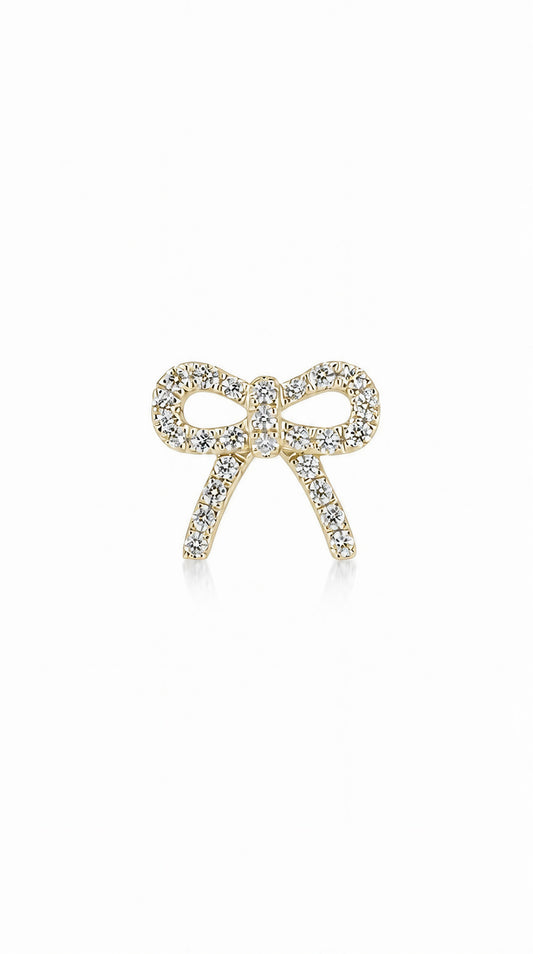 Diamond Butterfly Earring (one piece)-WK4237@