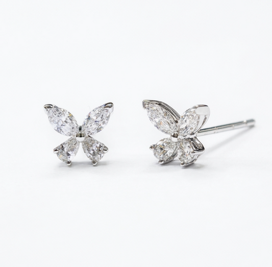 Diamond Butterfly Earring (one piece)-WK4295