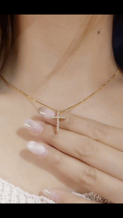 Diamond Cross Pendant-WK3685