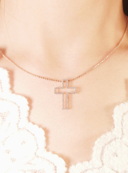 Diamond Cross Pendant-WK4042B@