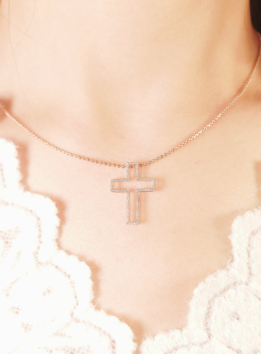 Diamond Cross Pendant-WK4042B@
