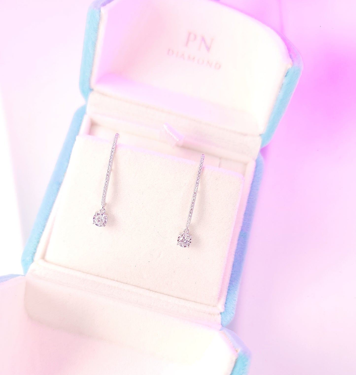 Diamond Drop Earrings-WK4062