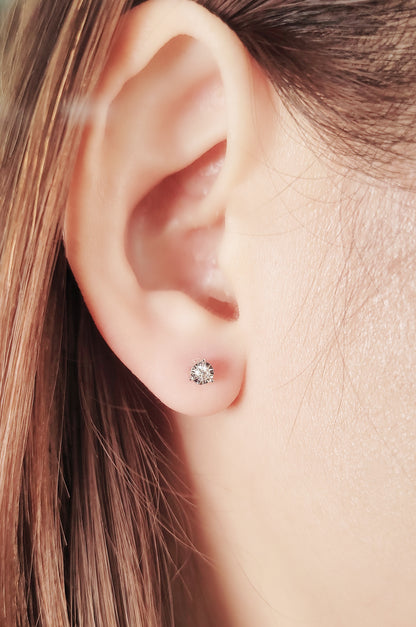 Diamond Earring (one piece)-WK4052@