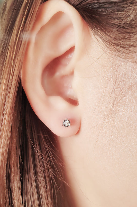 Diamond Earring (one piece)-WK4052@
