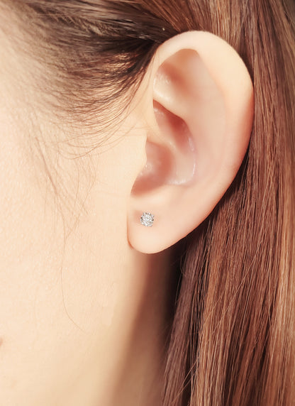 Diamond Earring (one piece)-WK4053@