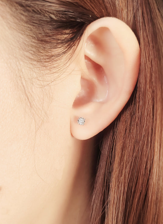 Diamond Earring (one piece)-WK4053@