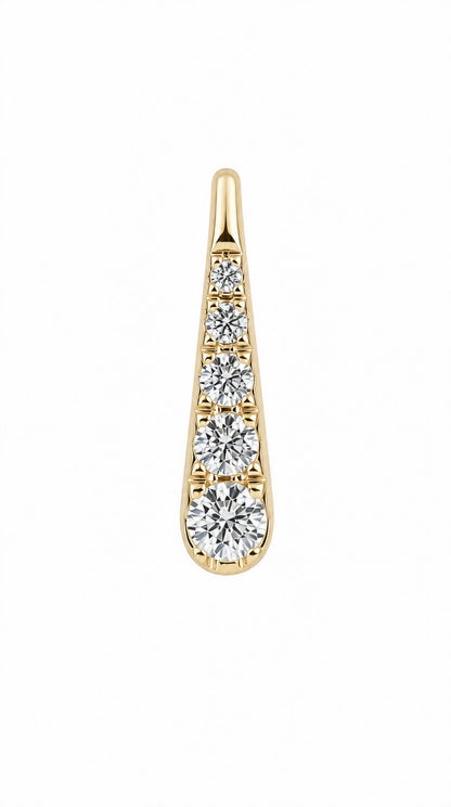Diamond Earring (one piece)-WK4196@