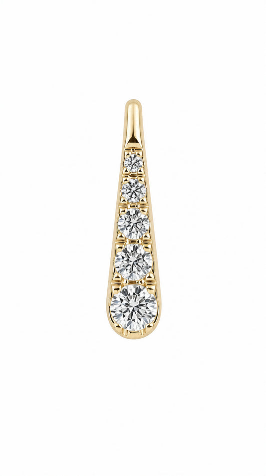 Diamond Earring (one piece)-WK4196@