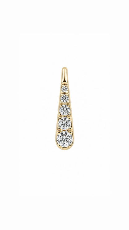 Diamond Earring (one piece)-WK4196@