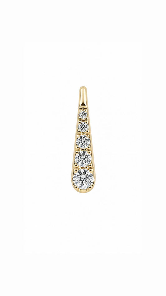 Diamond Earring (one piece)-WK4196@