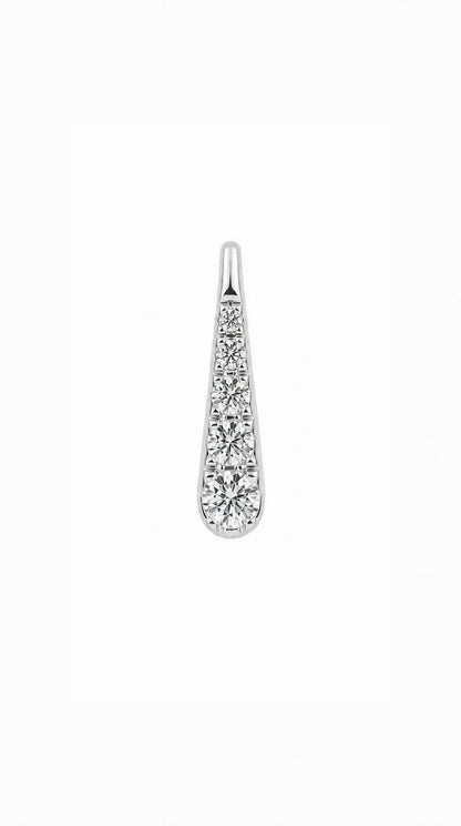 Diamond Earring (one piece)-WK4196@