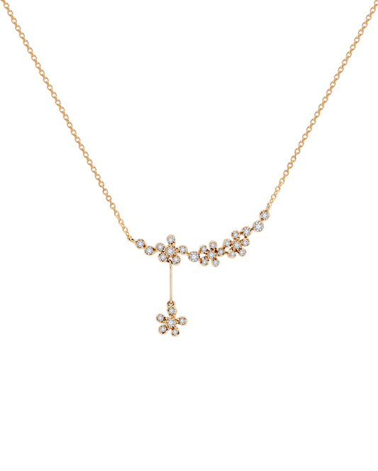 Diamond Flower Necklace(WK2985)@