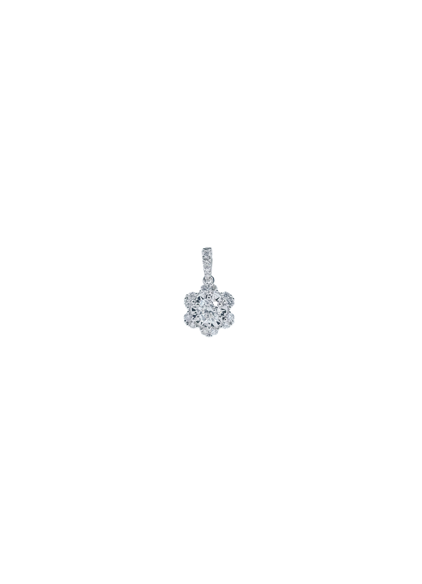 Diamond Flower Pendant-WK3625RD