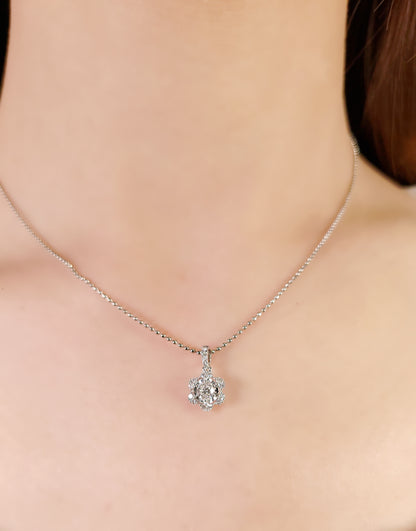 Diamond Flower Pendant-WK3625RD