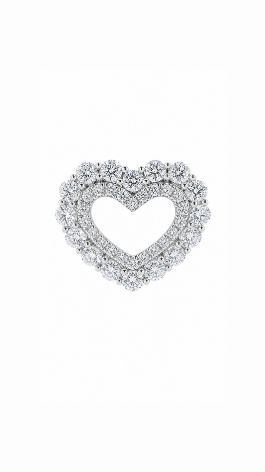 Diamond Heart Pendant-WK3856D