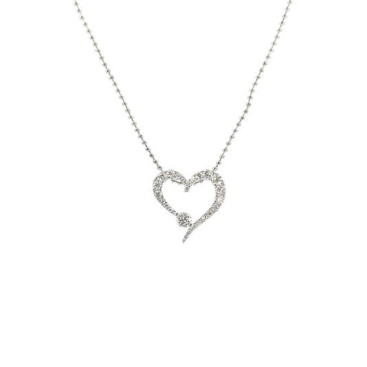 Diamond Heart Pendant-WK3863