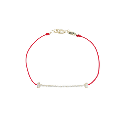 Diamond Red String Bracelet-WK4097