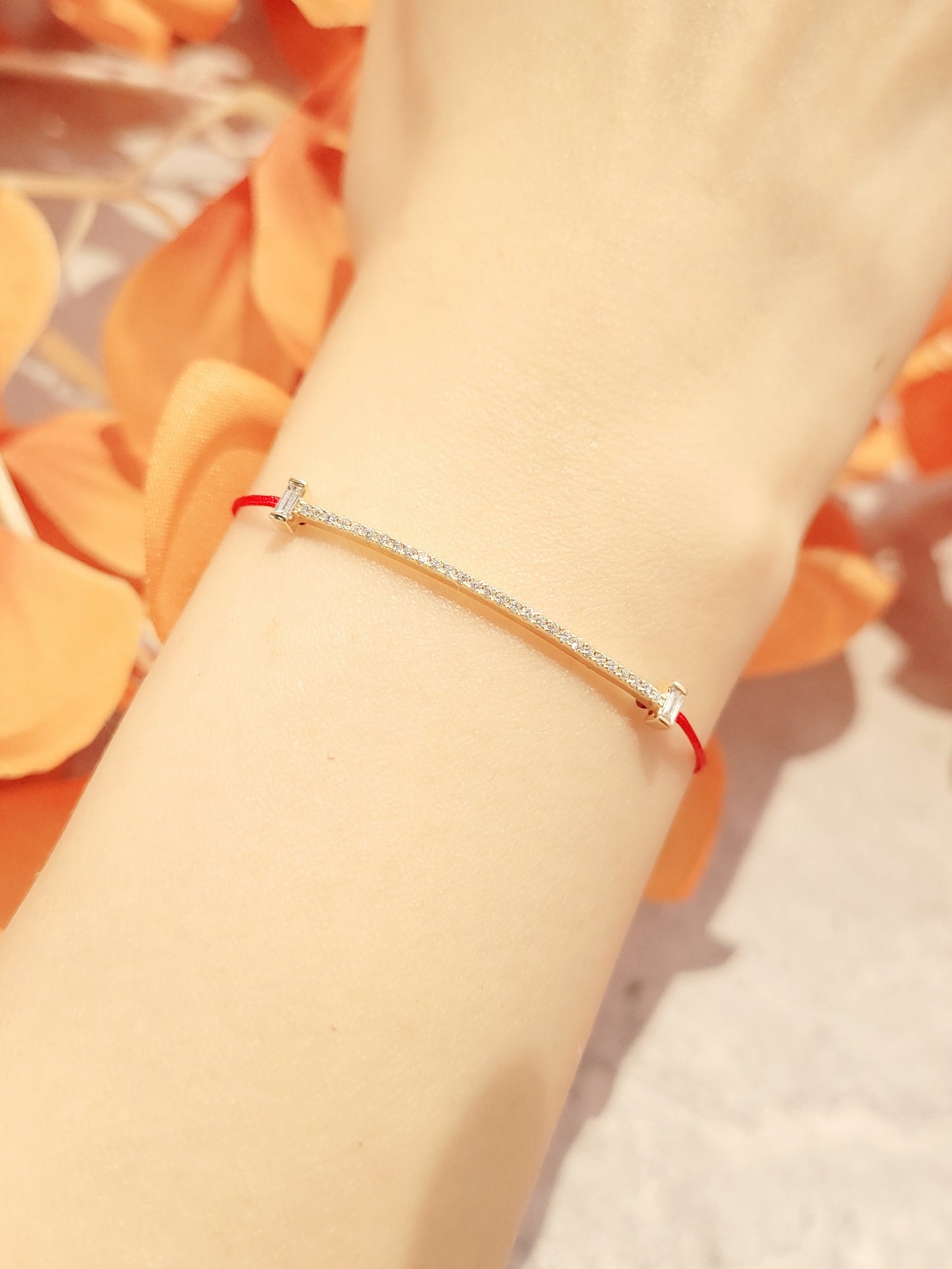 Diamond Red String Bracelet-WK4097