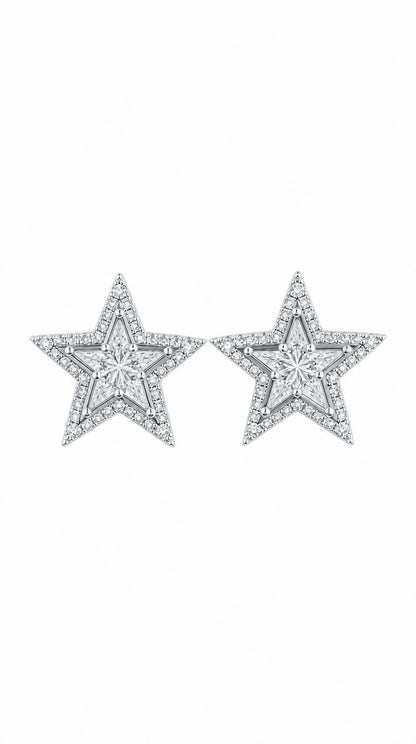 Diamond Starry Earrings-WK4217