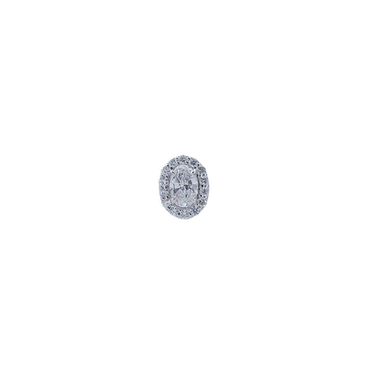 Oval Shape Diamond Charm-WK4113