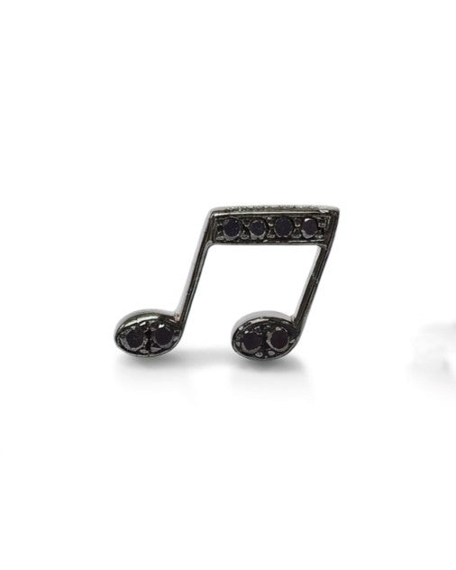 Double Note Black Diamond Earring (one piece)-WK4148RF@