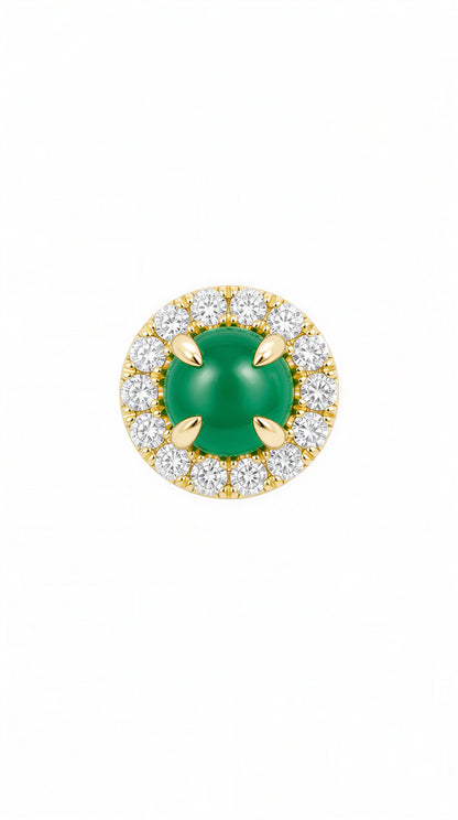 Emerald Diamond Charm-WK4152@