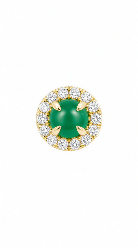 Emerald Diamond Charm-WK4152@