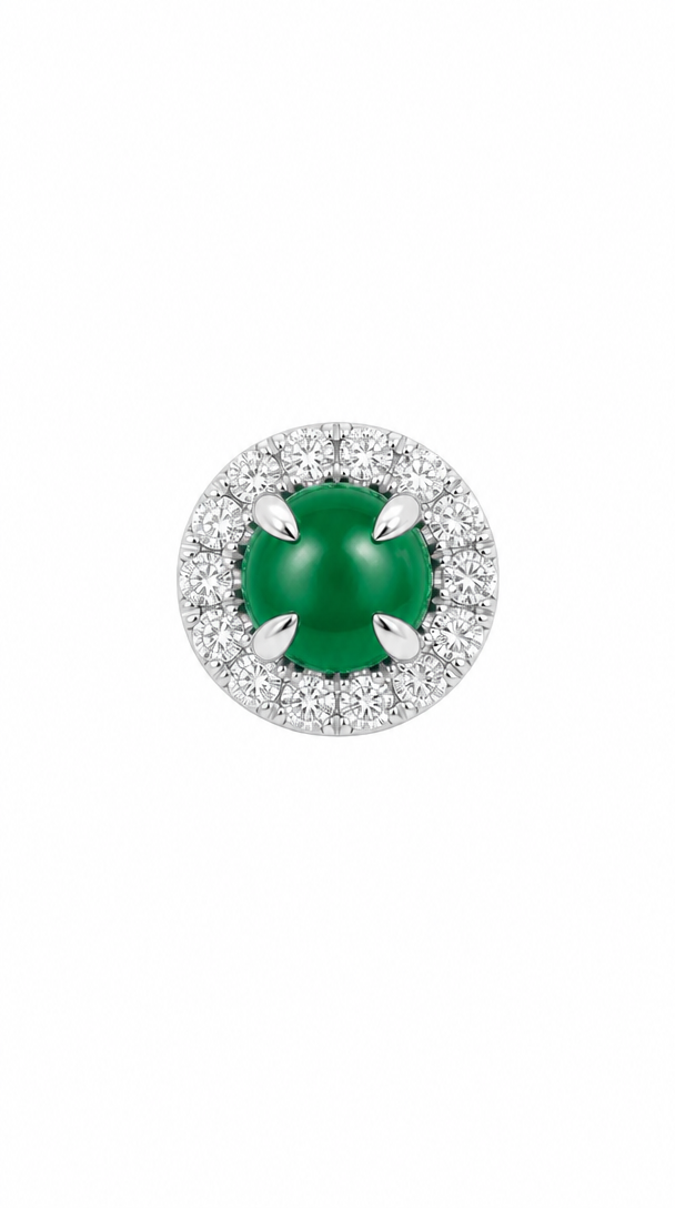 Emerald Diamond Charm-WK4152@
