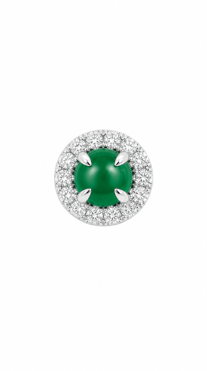 Emerald Diamond Charm-WK4152@