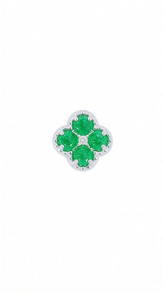 Emerald Diamond Charm-WK4164@