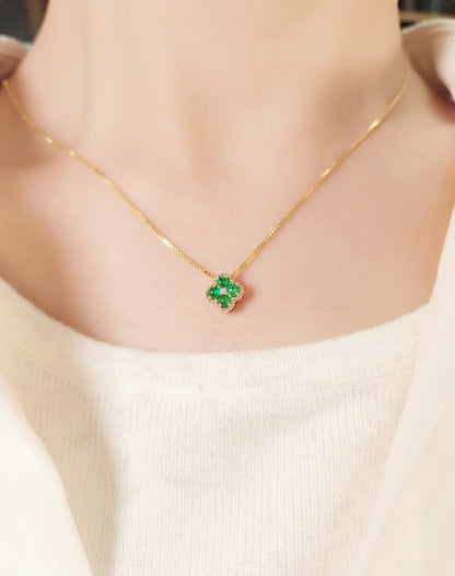 Emerald Diamond Charm-WK4164@