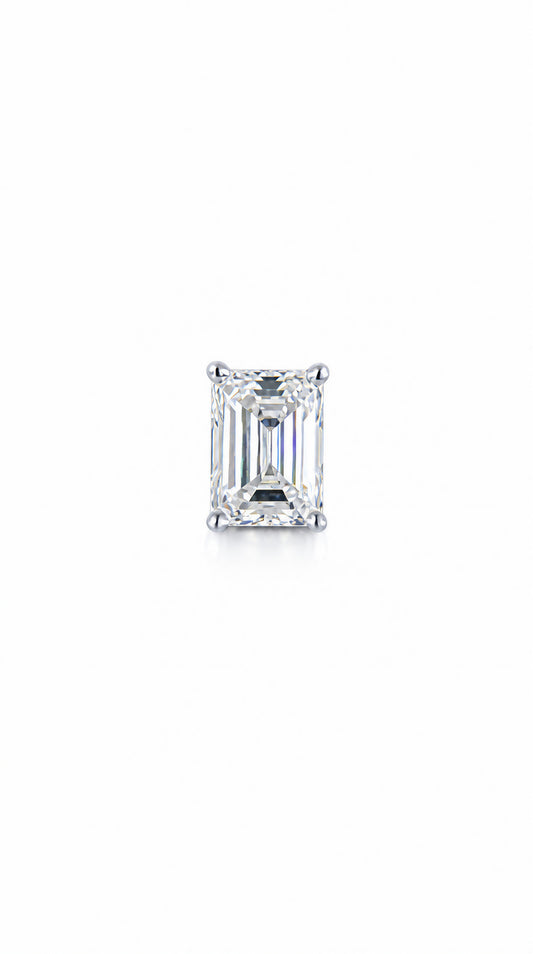 Emerald Diamond Earring (one piece)-WK4273@
