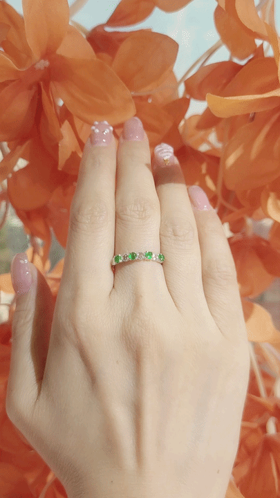 Emerald & Diamond Ring-WK4173@