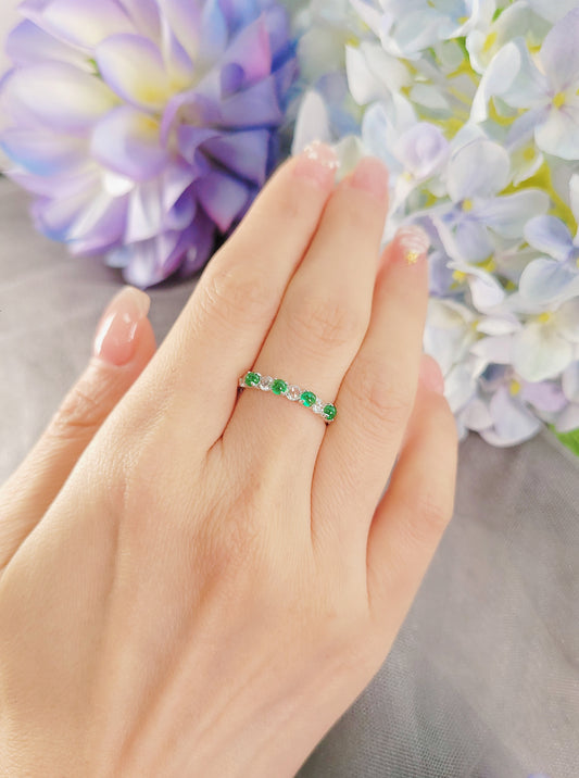 Emerald & Diamond Ring-WK4173@