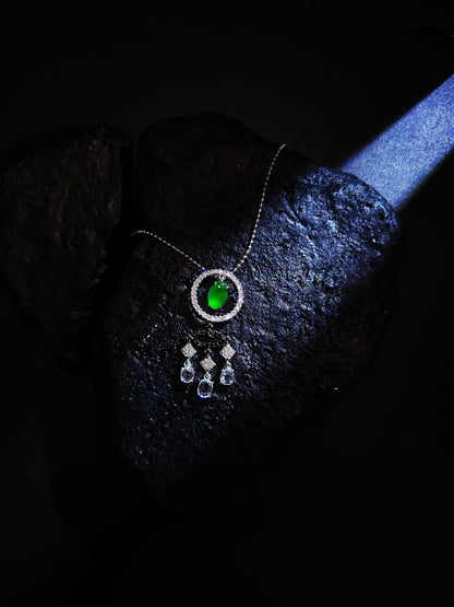 Fei Cui Diamond Pendant-WEO00001715
