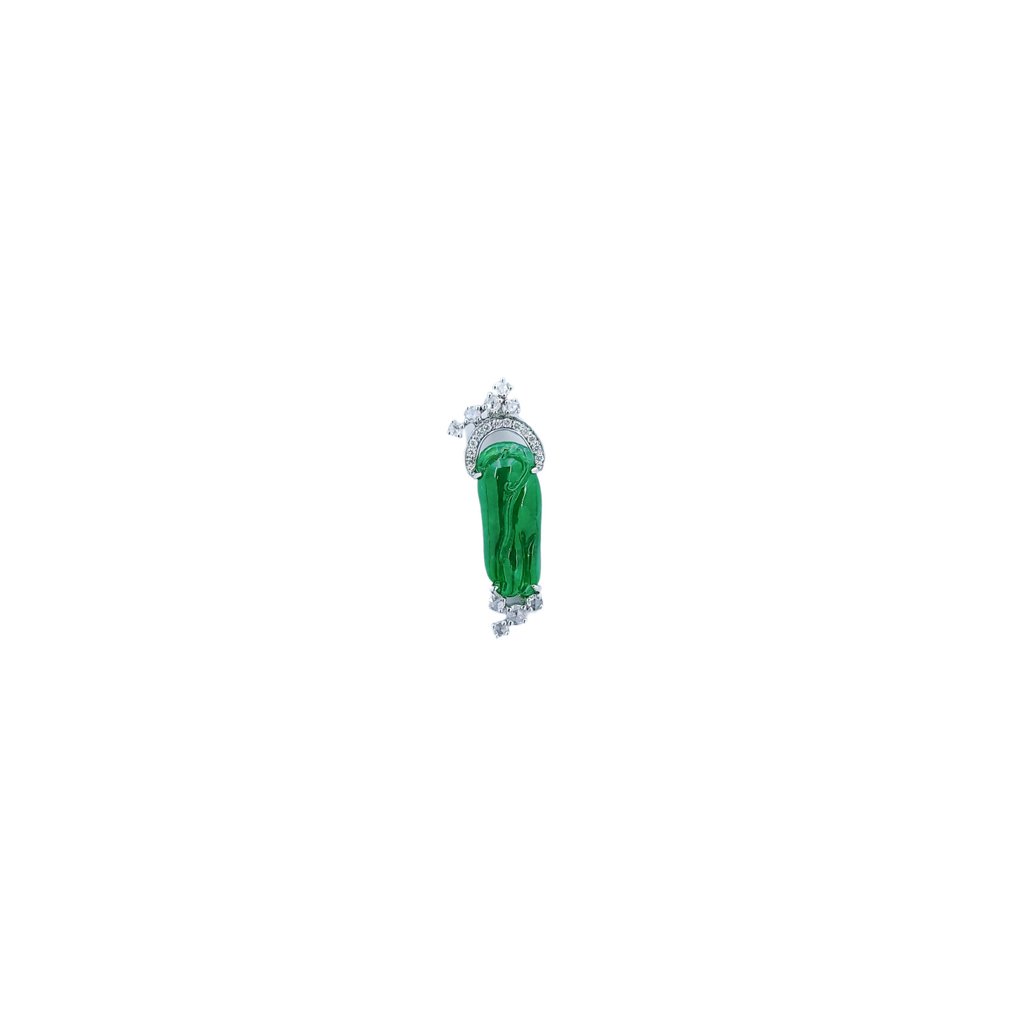 Fei Cui Diamond Pendant-WEO00002232
