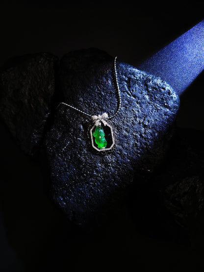 Fei Cui Diamond Pendant-WEO00002423