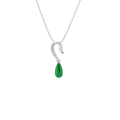 Fei Cui Diamond Pendant-WEO00002688