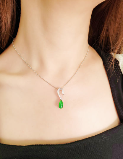 Fei Cui Diamond Pendant-WEO00002688