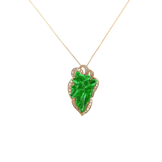 Fei Cui and Diamond Necklace-WAO00000079