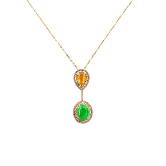 Fei Cui and Diamond Necklace-WAO00000101