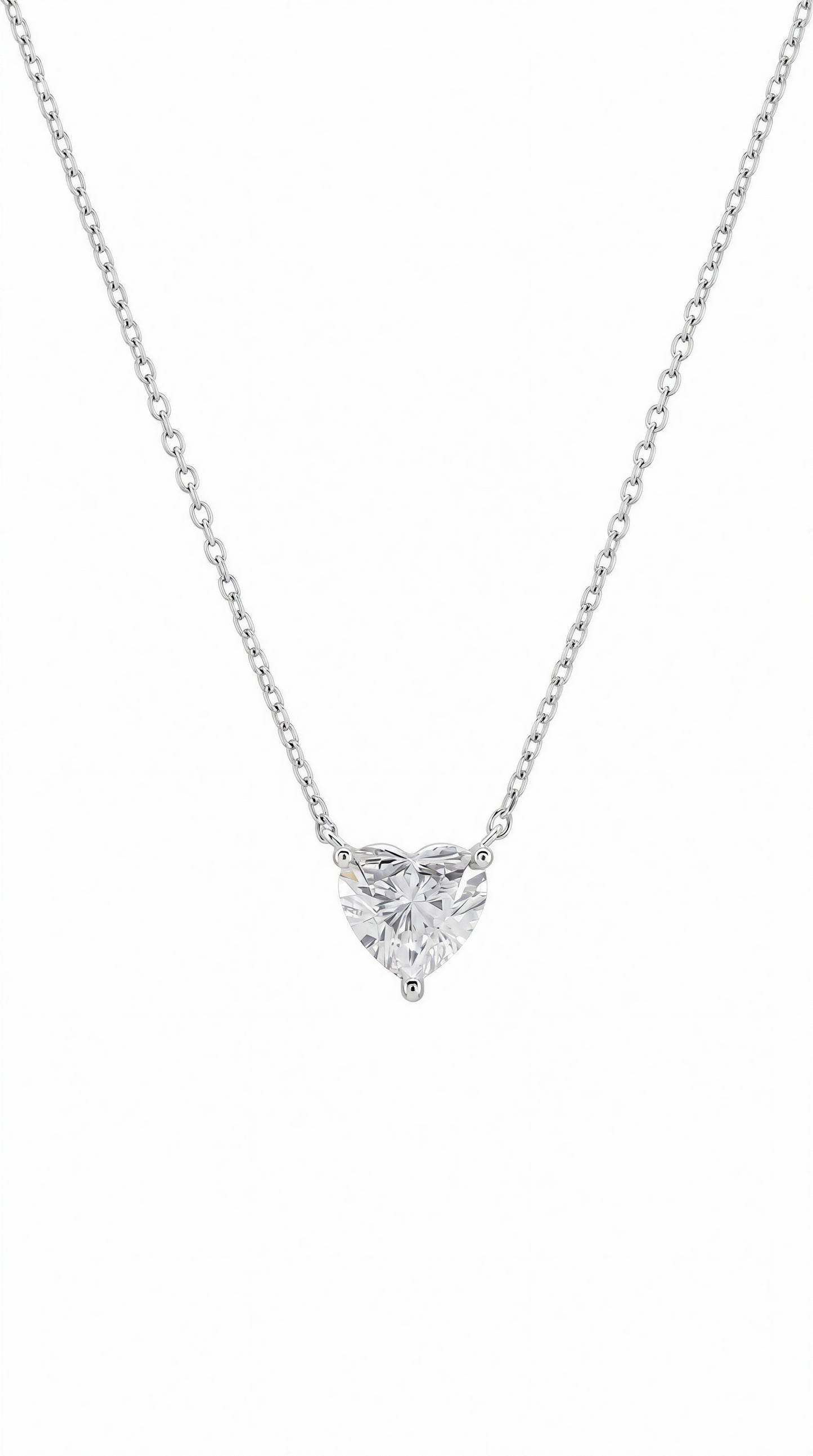 GIA 0.41CT Heart Shape Diamond Necklace-WK4266