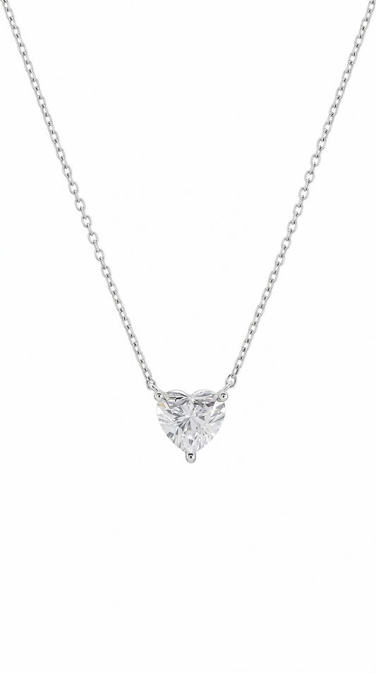 GIA 0.41CT Heart Shape Diamond Necklace-WK4266