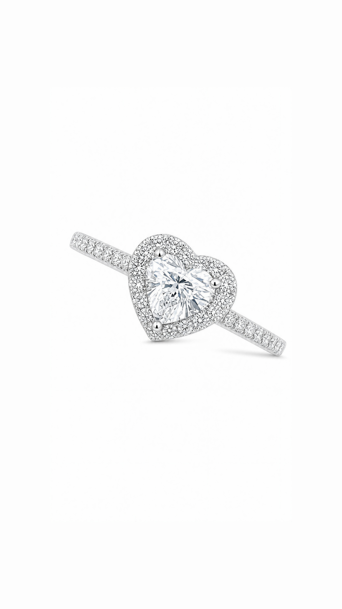 GIA 0.42CT Heart Diamond Ring-WK4049A