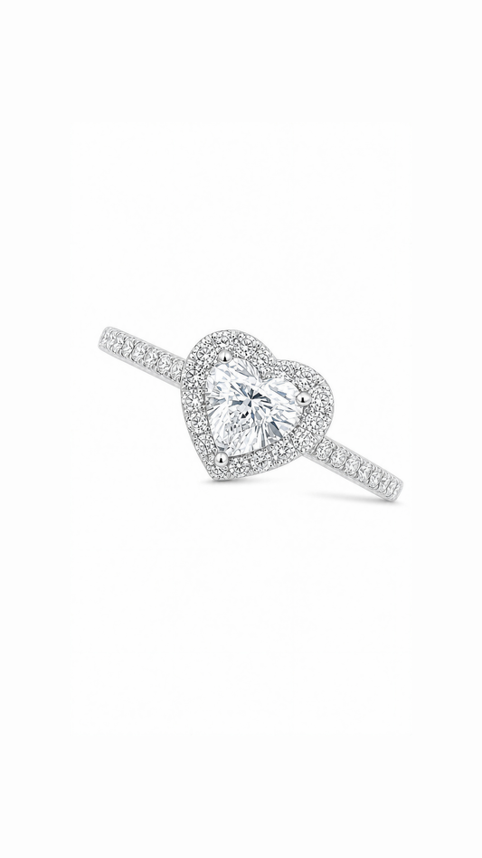 GIA 0.42CT Heart Diamond Ring-WK4049A
