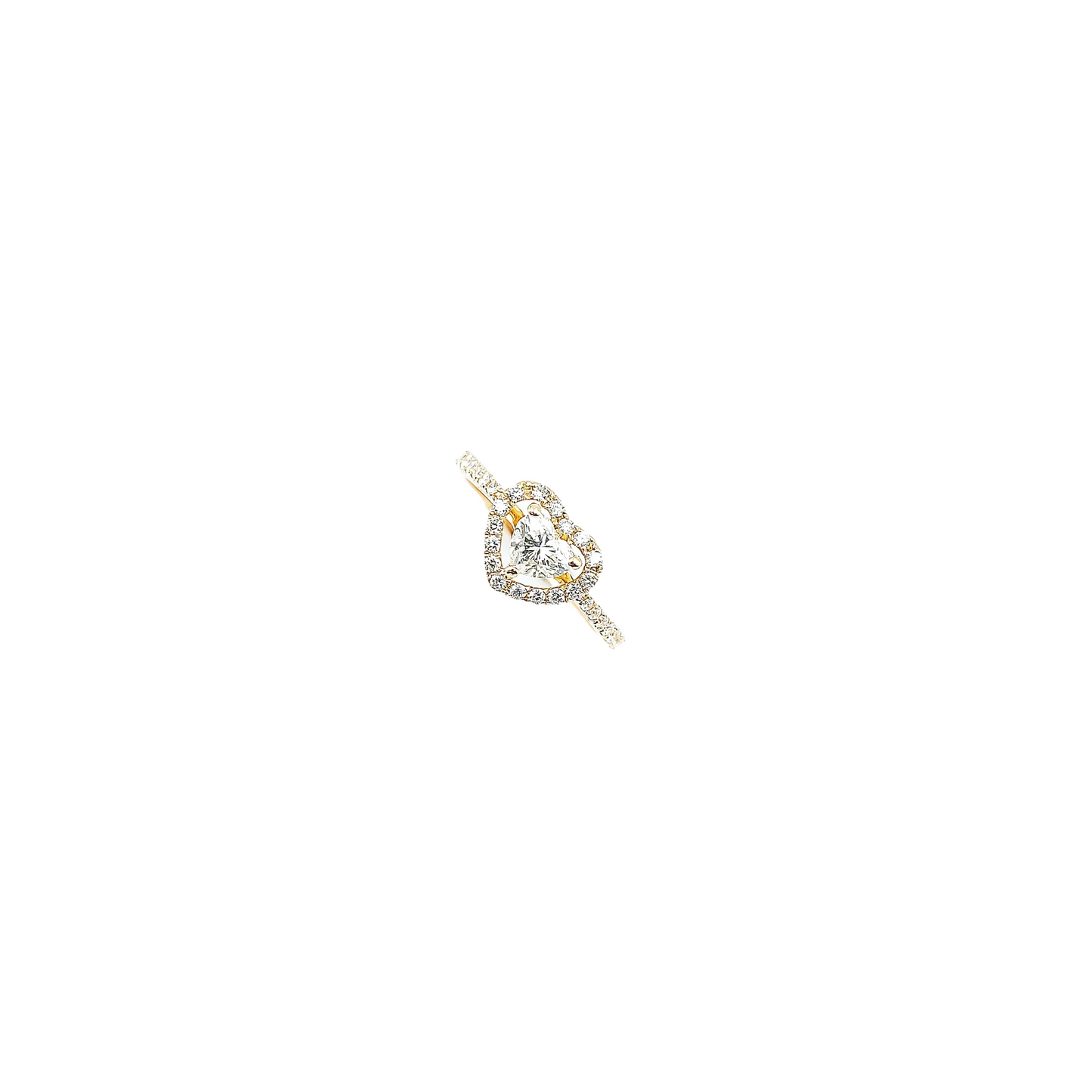 GIA 0.43 CT Heart Diamond Ring-ZFO00025445