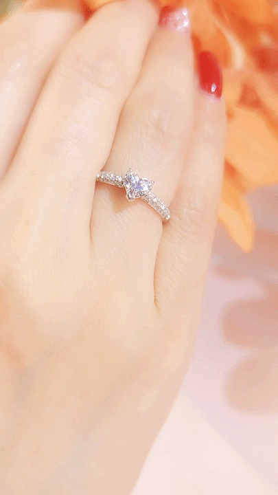 GIA 0.51CT Heart Shape Diamond Ring-ZFO00025587