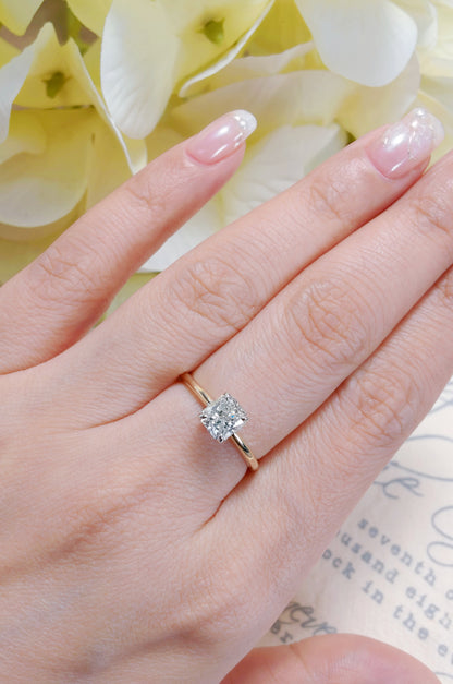 GIA 1.04CT Radiant Diamond Ring-WK4280